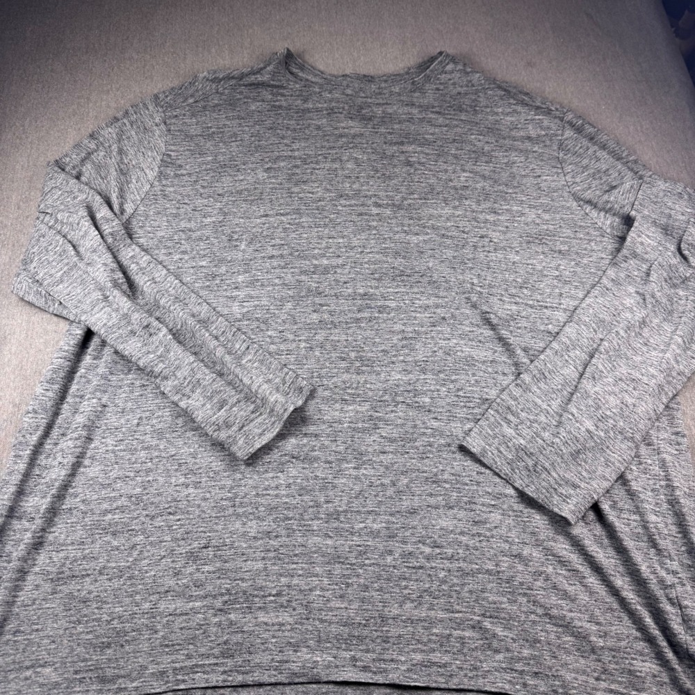 Athletic Works DriWorks Mens Long Sleeve Performance Shirt Heather Grey XL 2XL‎
